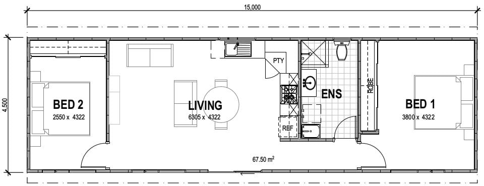 The-Santa-Monica-Granny Flat Layout-Map