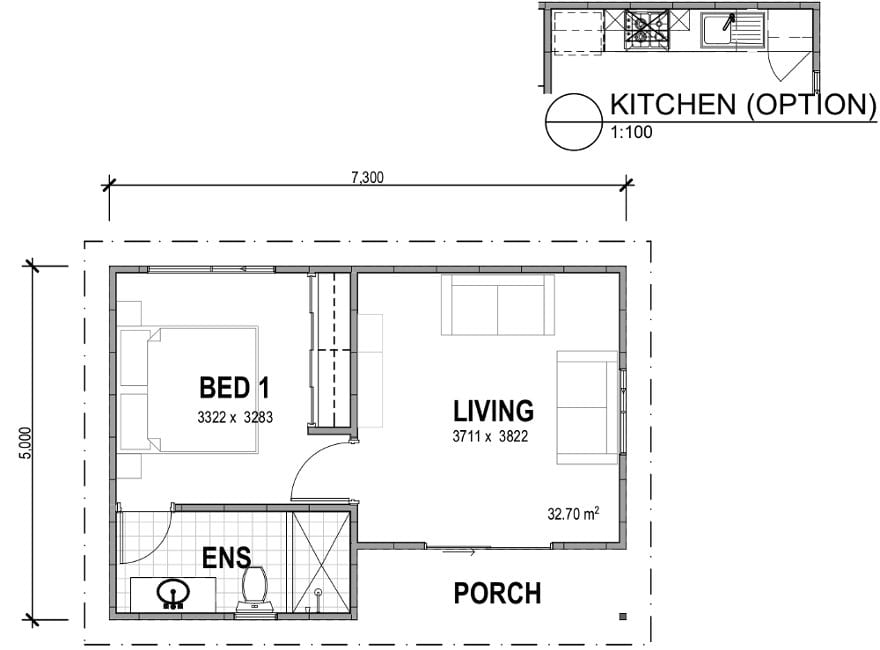 The Venice Granny Flat Layout Map